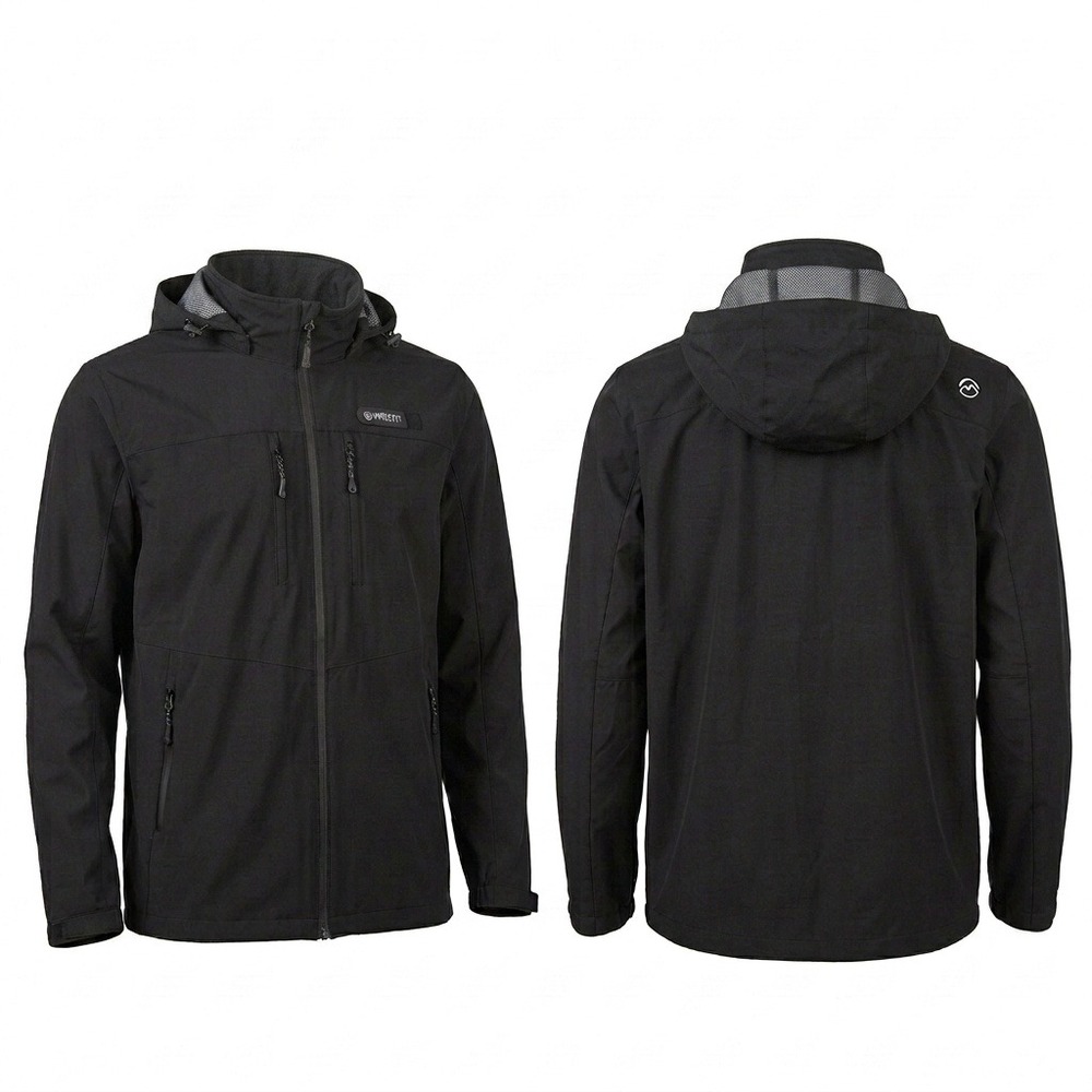 Magellan Outdoors Pro Angler Fish Jacket Mens 2XL Black Hooded Full Zip Shell